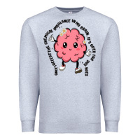 Heather Grey brain Premium Sweatshirt - MaliasSmallBusiness