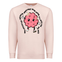 Pale Pink brain Premium Sweatshirt - MaliasSmallBusiness