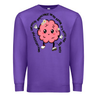 Purple brain Premium Sweatshirt - MaliasSmallBusiness