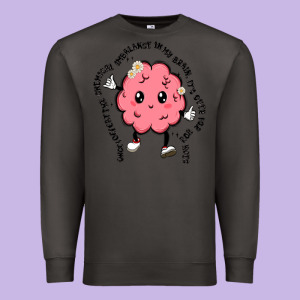Brain Premium Sweatshirt Designed By Maliassmallbusiness