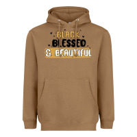 Toasted Coconut black blessed & beautiful Heavyweight Hoodie - MaliasSmallBusiness