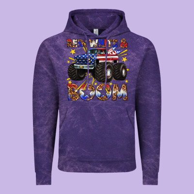 Vintage Hoodie red white and boom