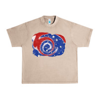 French Oak Patriotic tie dye background 4th of july Urban Heavy Tee - CowGirlArtShop