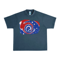 Midnight Navy Patriotic tie dye background 4th of july Urban Heavy Tee - CowGirlArtShop