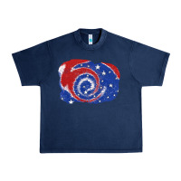 Patriotic Tie Dye Background 4th Of July Urban Heavy Tee | Teevron