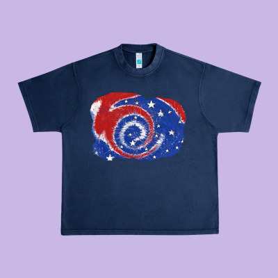 Patriotic Tie Dye Background 4th Of July Urban Heavy Tee Designed By Cowgirlartshop