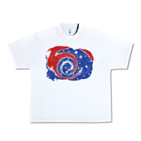 White Patriotic tie dye background 4th of july Urban Heavy Tee - CowGirlArtShop