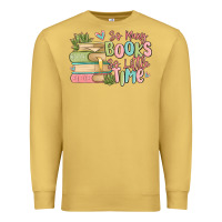 Antique Gold so many books so little time Premium Sweatshirt - MaliasSmallBusiness