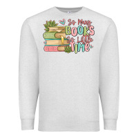 Oatmeal Heather so many books so little time Premium Sweatshirt - MaliasSmallBusiness