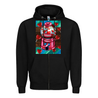 Black candy machine  with heart candies  air Zipper Hoodie - AdoDesignShop