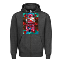 Charcoal Heather candy machine  with heart candies  air Zipper Hoodie - AdoDesignShop