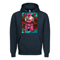 Navy candy machine  with heart candies  air Zipper Hoodie - AdoDesignShop