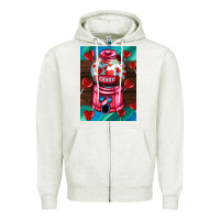 Oatmeal Heather candy machine  with heart candies  air Zipper Hoodie - AdoDesignShop