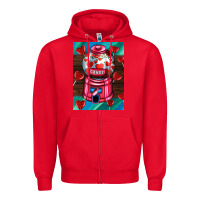 Red candy machine  with heart candies  air Zipper Hoodie - AdoDesignShop