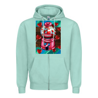 Seafoam candy machine  with heart candies  air Zipper Hoodie - AdoDesignShop