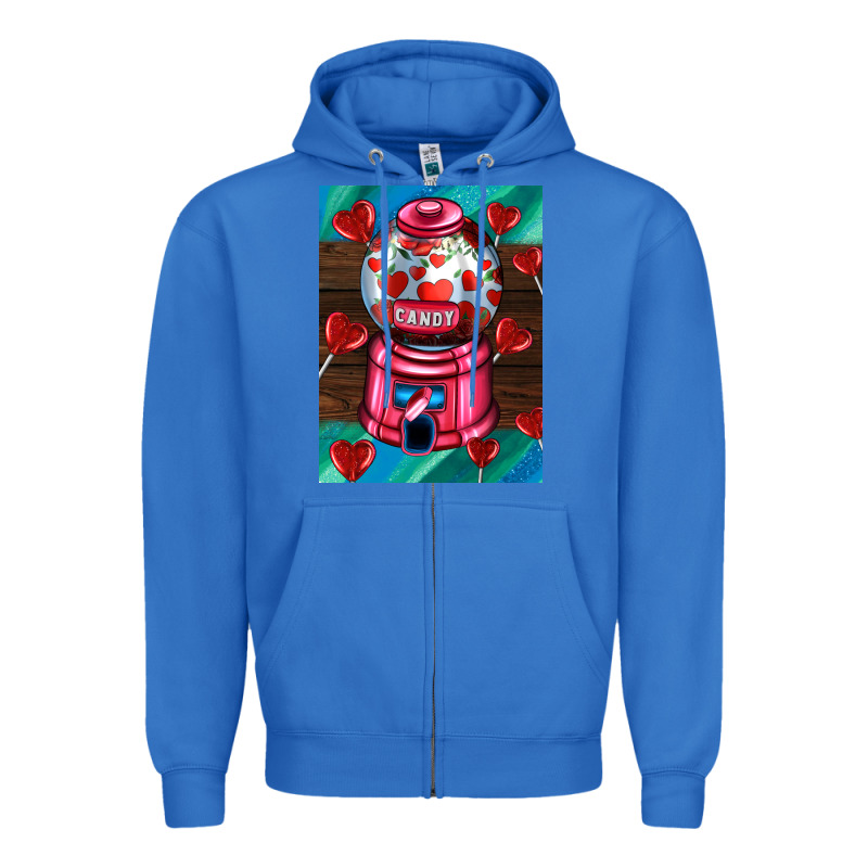 Candy Machine  With Heart Candies  Air Zipper Hoodie by AdoDesignShop | Teevron