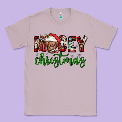 Mooey Christmas Classic Tee Designed By Jahusdesignshop