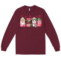 Burgundy pink Christmas coffee Long Sleeve Tee - JahusDesignShop