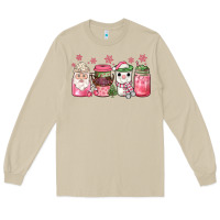 Mushroom pink Christmas coffee Long Sleeve Tee - JahusDesignShop