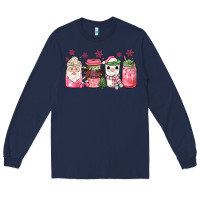 Navy pink Christmas coffee Long Sleeve Tee - JahusDesignShop