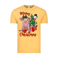 Vintage Mustard merry christmas pig Vintage Tee - RanaPortraitStore
