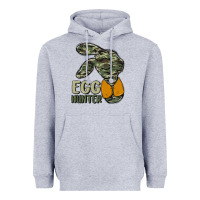 Heather Grey egg hunter Heavyweight Hoodie - MaliasSmallBusiness