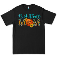 Black western leopard camouflage sunflowers glitter mom basketball Premium Tee - Artiststas