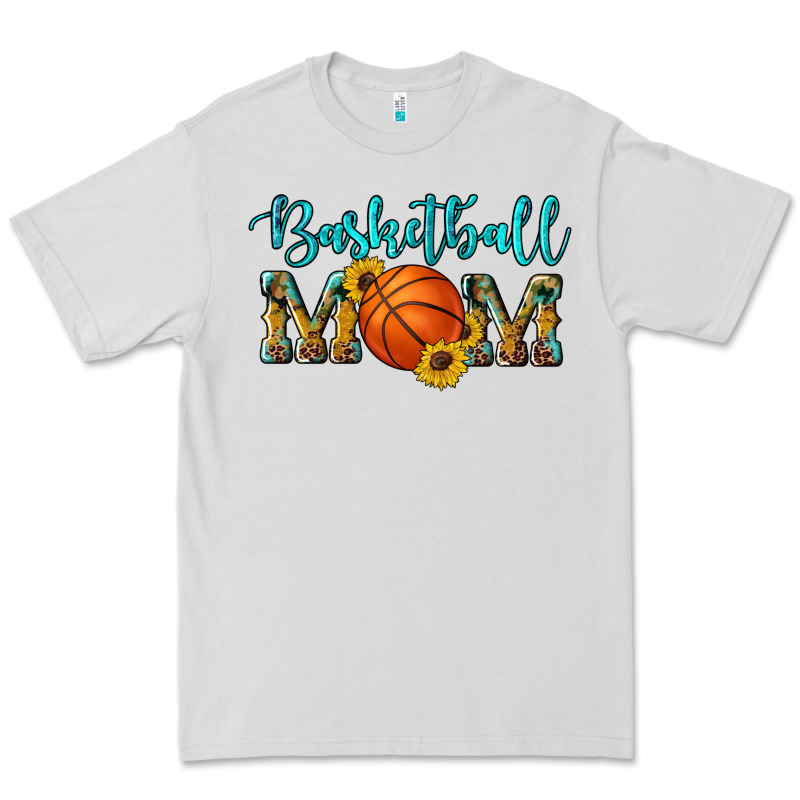 Western Leopard Camouflage Sunflowers Glitter Mom Basketball Premium Tee by Artiststas | Teevron