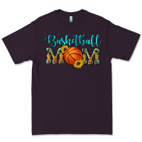 Plum western leopard camouflage sunflowers glitter mom basketball Premium Tee - Artiststas