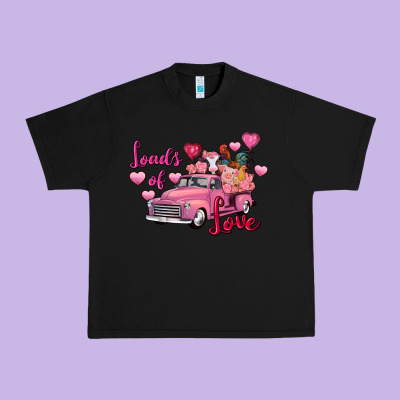 Loads Of Love Valentine's Day Farm Truck Urban Heavy Tee Designed By Fadigitalartstudio
