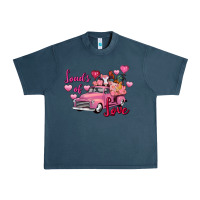 Midnight Navy loads of love valentine's day farm truck Urban Heavy Tee - FaDigitalArtStudio