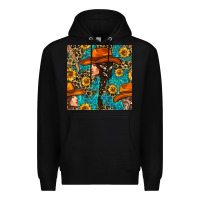 Black Western Girl Hair Clasp And Sunflower With Leopard And Glitter Seamles Premium Hoodie - BundleAndBundleShop