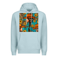 Blue Mist Western Girl Hair Clasp And Sunflower With Leopard And Glitter Seamles Premium Hoodie - BundleAndBundleShop