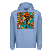Colony Blue Western Girl Hair Clasp And Sunflower With Leopard And Glitter Seamles Premium Hoodie - BundleAndBundleShop