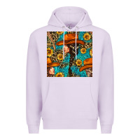 Lilac Western Girl Hair Clasp And Sunflower With Leopard And Glitter Seamles Premium Hoodie - BundleAndBundleShop