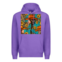 Purple Western Girl Hair Clasp And Sunflower With Leopard And Glitter Seamles Premium Hoodie - BundleAndBundleShop