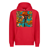 Red Western Girl Hair Clasp And Sunflower With Leopard And Glitter Seamles Premium Hoodie - BundleAndBundleShop