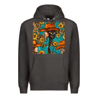 Smoke Western Girl Hair Clasp And Sunflower With Leopard And Glitter Seamles Premium Hoodie - BundleAndBundleShop