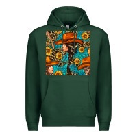 Sports Green Western Girl Hair Clasp And Sunflower With Leopard And Glitter Seamles Premium Hoodie - BundleAndBundleShop