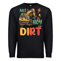 Black just a boy who loves dirt Premium Sweatshirt - MaliasSmallBusiness
