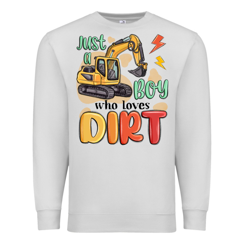 Just A Boy Who Loves Dirt Premium Sweatshirt by MaliasSmallBusiness | Teevron