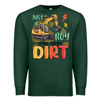 Sports Green just a boy who loves dirt Premium Sweatshirt - MaliasSmallBusiness