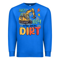 True Royal just a boy who loves dirt Premium Sweatshirt - MaliasSmallBusiness