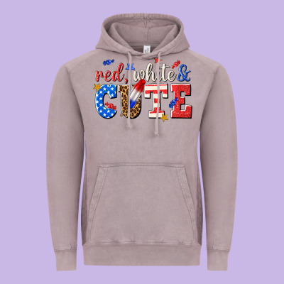 Vintage Hoodie red white and cute billie wilder