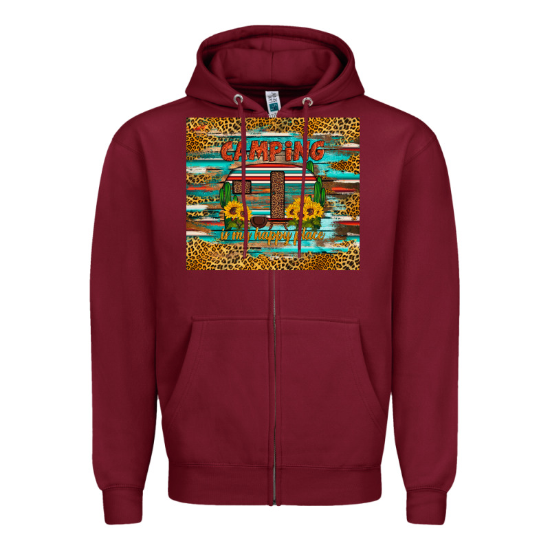 Camping Is My Happy Place Zipper Hoodie by Artiststas | Teevron