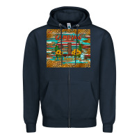 Navy camping is my happy place Zipper Hoodie - Artiststas