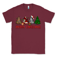 Burgundy merry christmas tree Classic Tee - JahusDesignShop
