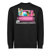 Black summer pink truck beach Heavyweight Sweatshirt - texasbilliewilder