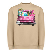 Mushroom summer pink truck beach Heavyweight Sweatshirt - texasbilliewilder