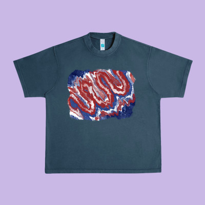 Patriotic Tie Dye Background Urban Heavy Tee Designed By Cowgirlartshop